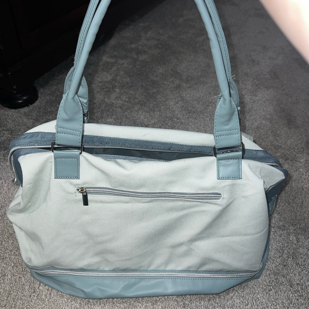 Blue weekender bag